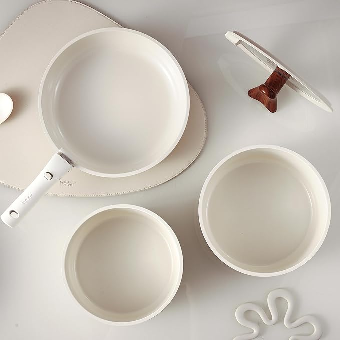 CAROTE Ceramic Pots and Pans Set Non Stick, Nonstick Kitchen Cookware Sets