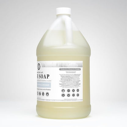 Rustic Strength Natural Dish Soap, Unscented, 1 Gallon Plastic | Gentle on All Skin, Concentrated and fragrance free, Biodegradable Plant-Based Formula