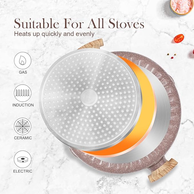 AIKENBBKK Ceramic Frying Pan