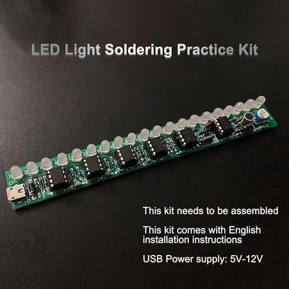 ISolderStore Soldering Practice Kit - Large 4017 Light Kit Electronics DIY Project for Children & Students