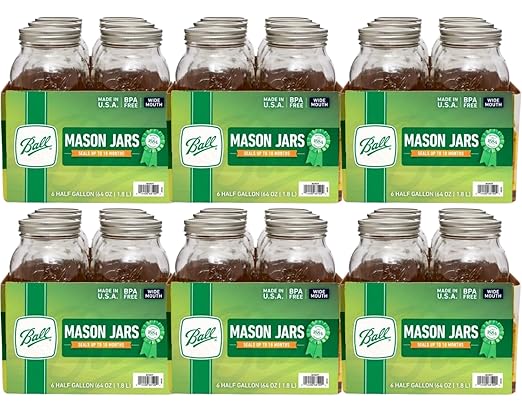 Ball Wide Mouth Glass Mason Jars