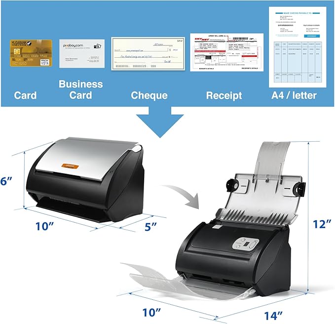 Plustek PS186 Desktop Document Scanner,