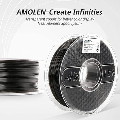 AMOLEN 3D Printer Filament, PLA Filament 1.75mm, Glow in The Dark Filament Green Starry Sky, Best with UV Lamps, Fit Most 3D FDM Printers, Dimensional Accuracy +/- 0.02 mm, 1kg(2.2lbs) Spool