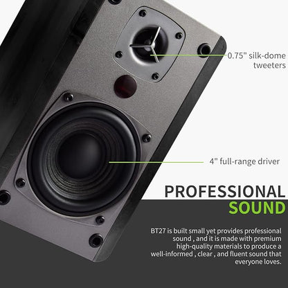 SINGING WOOD BT27 Active Powered Bluetooth Bookshelf Speakers