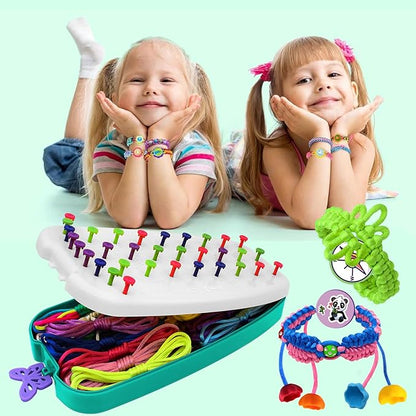 Coiinala Friendship Bracelet Making Kit for Girls, DIY Bracelets Maker Jewelry String Braiding Set Toys - Best Gifts Ideas Arts and Crafts String Maker for Kids Age 7 8 9 10 11 12 Year Old, Blue