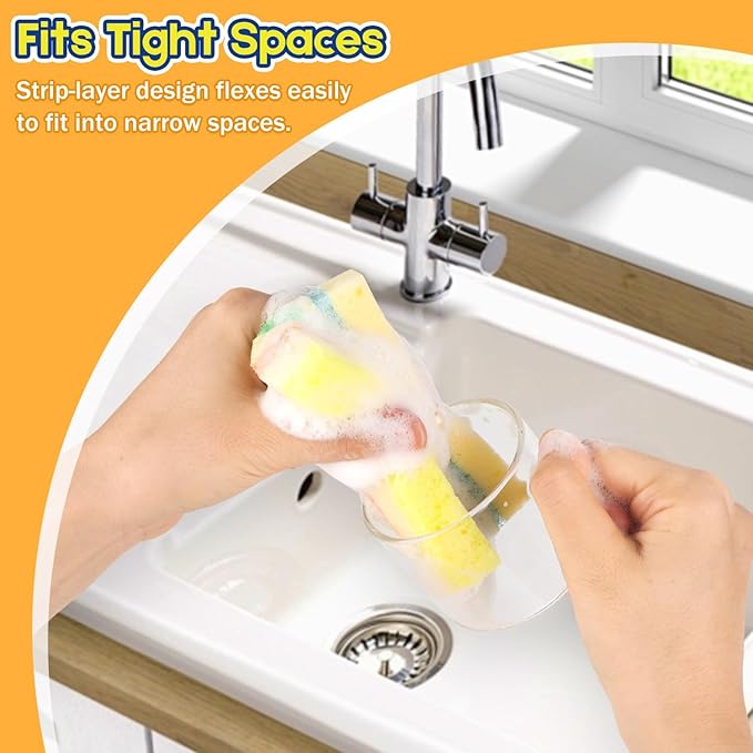LAUNDRYLUX 6 Pack Scrub Sponge