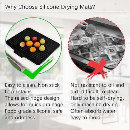 Silicone Drying Mat, Heat-Resistant, Eco-friendly, Hygienic Drying Pad