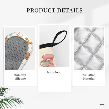 Capybara Gifts for Women, Funny Capybara Oven Mitt & Pot Holder Set, Heat