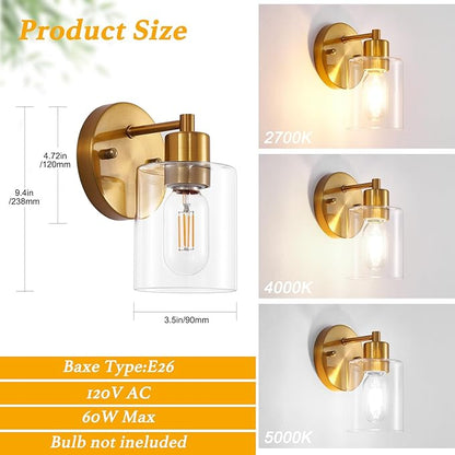 SOPEAS Brushed Gold Wall Sconce
