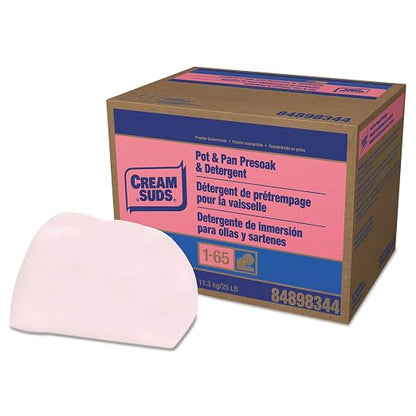 Cream Suds MANUAL POT AND PAN PRESOAK AND DETERGENT WITHOUT PHOSPHATE, BABY POWDER SCENT, POWDER, 25 LB BOX