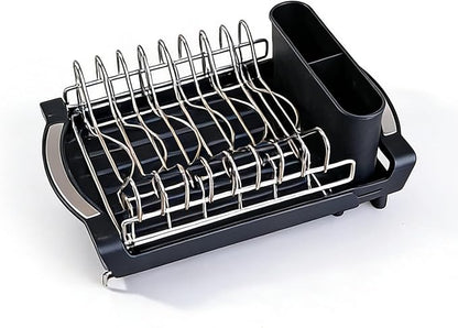 Dish Drying Rack Compact Expandable Double-Decker: Stainless, Rust-Proof