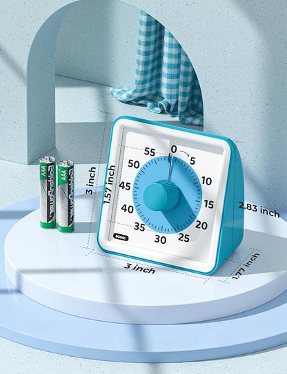 LIORQUE Visual Timer for Kids, 60-Minute Countdown Timers for Classroom Office