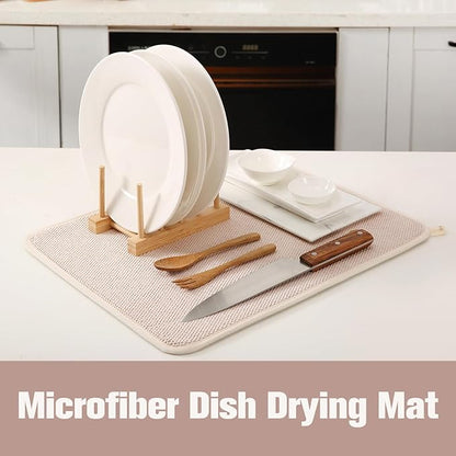 2 Pack Microfiber Dish Drying Mat
