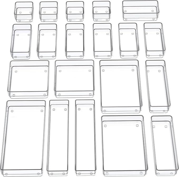 SMARTAKE 20-Piece Drawer Organizer