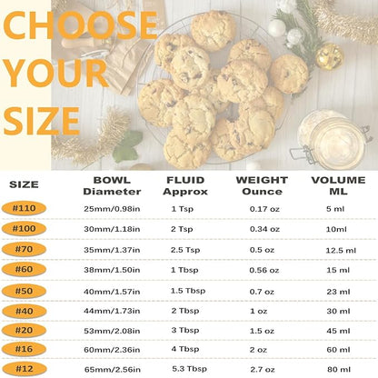 Mini Cookie Scoop, 2Tsp/10ml/0.34oz Cookie Scoops for Baking, 18/8 Stainless Steel Cookie Scooper for Baking, Cookie Dough Scoop with Non-slip Grip (Blue)