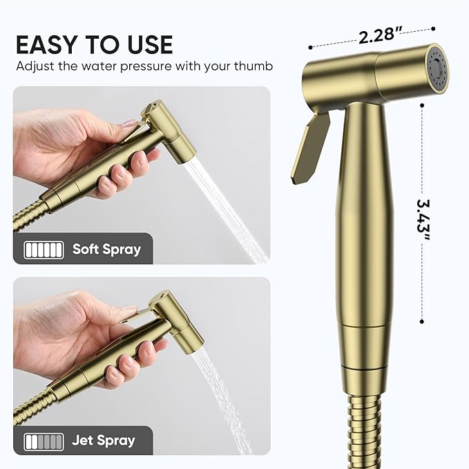 Arofa Gold Handheld Bidet Sprayer