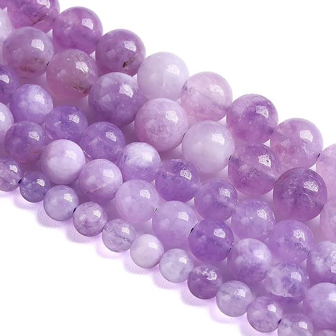 10MM 36PCS Natural Stone Lavender Amethyst Crystal Beads for Jewelry Making DIY Bracelet