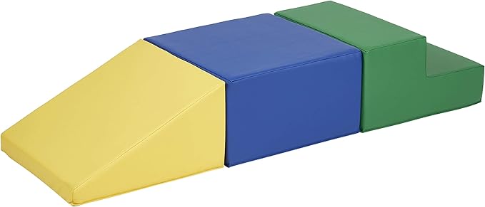 Factory Direct Partners 11618-AS SoftScape Toddler Playtime Climber, Indoor Active Play Structure (3-Piece Set) - Assorted