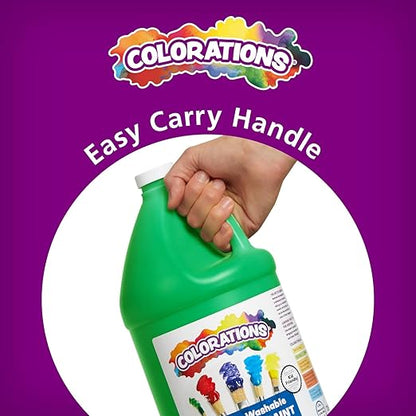 Colorations Paraben-Free Simply Washable Tempera Paint for Kids - 1/2 Gallon Value Size, Vibrant Red. Non-Toxic and Made in The United States