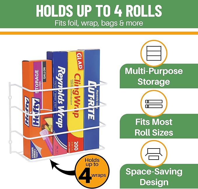 Evelots Kitchen Wrap Organizer