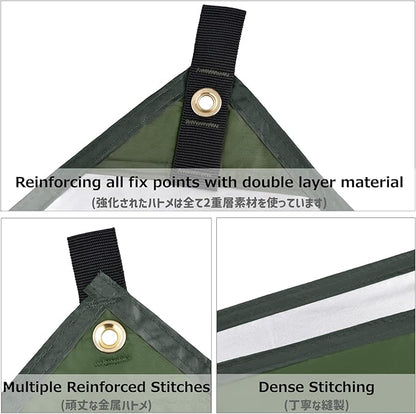 Azarxis Waterproof Camping Tent Tarp Hammock Rain Fly Footprint Ground Cloth Shelter Sunshade Beach Picnic Blanket Mat for Outdoor Camping Park Lawn