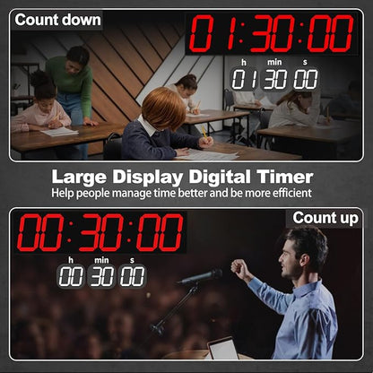 CHKOSDA 28.4''Large Digital Wall Clock, Automic Digital Clock