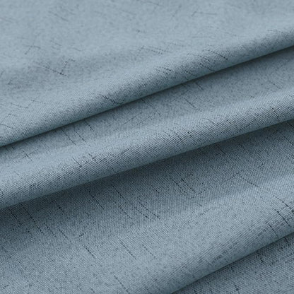 KOUFALL Bathroom Curtains Window, Calming Coastal Dusty Blue Linen Blackout