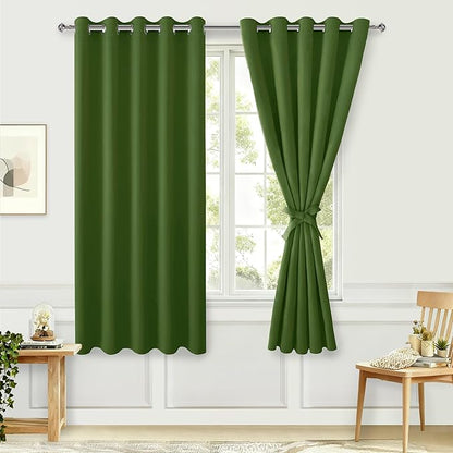 Hiasan Room Darkening Curtains for Bedroom, 60 x 72 Inches