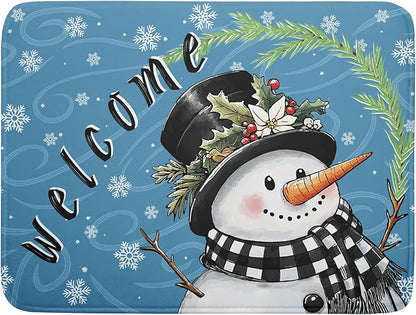 Christmas Snowman Dish Drying Mat