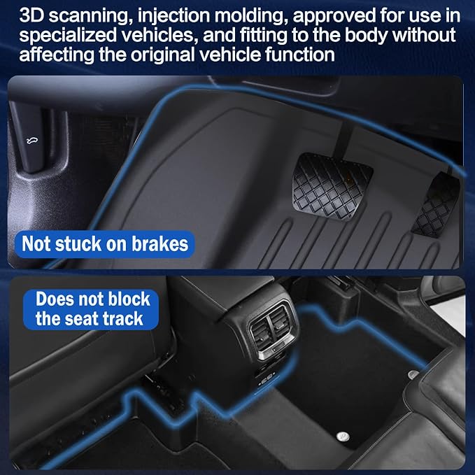 Floor Mats for 2013-2018 Lexus ES350,All-Weather TPE Rubber Floor Mats Fits 1st & 2nd & Row,Anti-Slip Floor Liners Full Set Automobile mats Accessories Black (2013-2018 ES350)