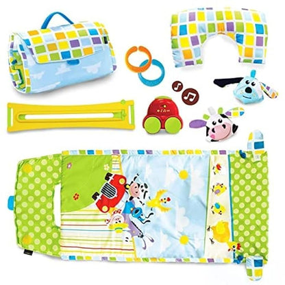 Yookidoo Baby Gym and Play Mat - 3 Stage Accessory Gym with Motorized Robot Track - 20 Development Activities - Age 0-12 Months (Tummy Time Playmat)