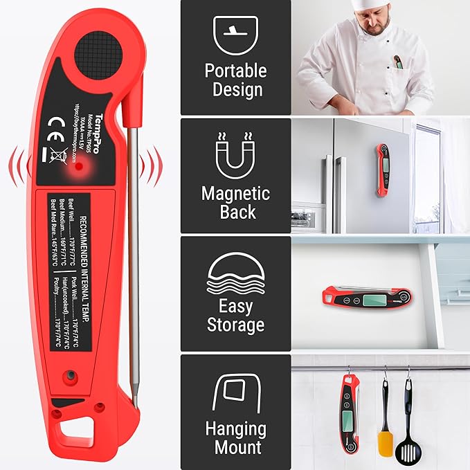 TempPro TP605 Instant Read Meat Thermometer