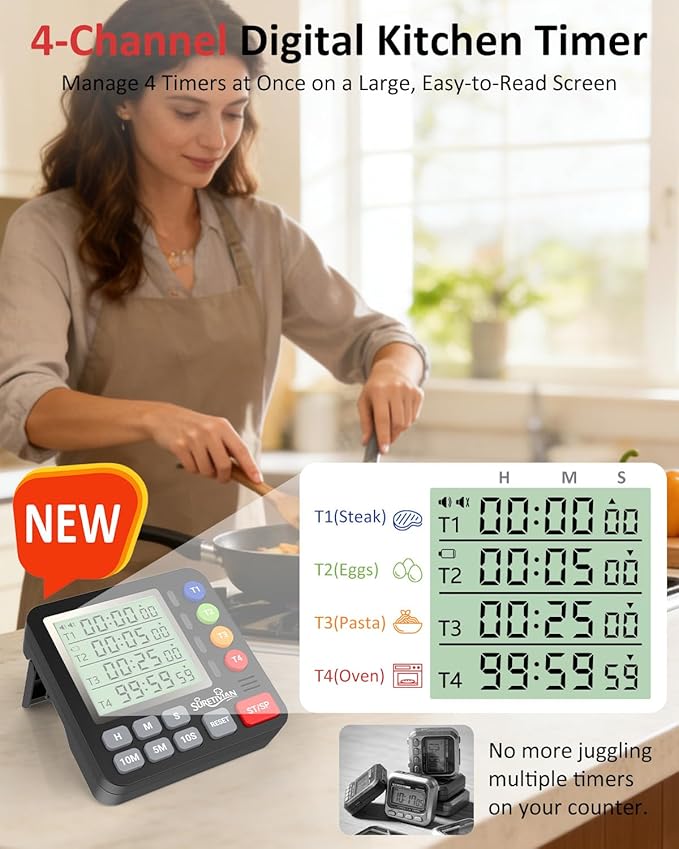 Digital Kitchen Timer for Cooking