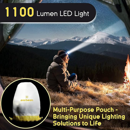 Everbeam H7 Headlamp - Water Resistant LED Rechargeable Battery w/ 28 hr Run Time - 1100 Lumen Output - Ideal Flashlight for Outdoor Activities, Hiking, Camping, Fishing, Hunting, Power Outage Supply