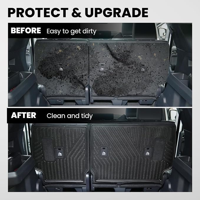LASFIT Premium Extra Thick Rear Seat Back Covers for Toyota 4Runner 2025 2026 Seat Back Cover | TPE Custom Fit Waterproof 4 Runner 5/7 Seater Second Row Back Seat Backrest Protector Mat Liner