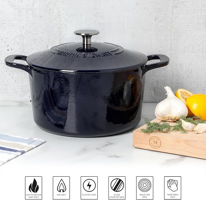 Martha Stewart Gatwick 4 Quart Enamel Cast Iron Dutch Oven