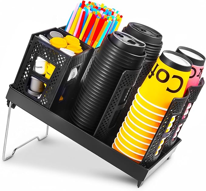 Cup and Lid Holder, Disposable Paper Cup Dispenser