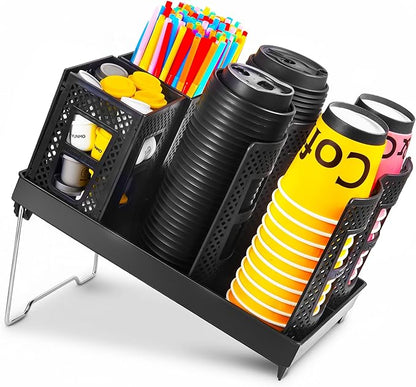 Cup and Lid Holder, Disposable Paper Cup Dispenser