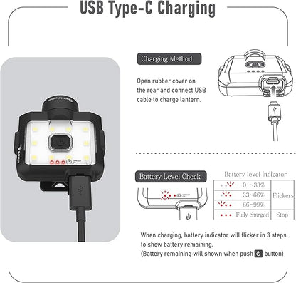 Claymore Capon 120D (Black) - Rechargeable Cap Light with Motion Sensor, Multi-Purpose Clip-On, Focus Mode for Enhanced Light Distance. 3 Lighting Modes, 380 Lumens, Dust and Waterproof.