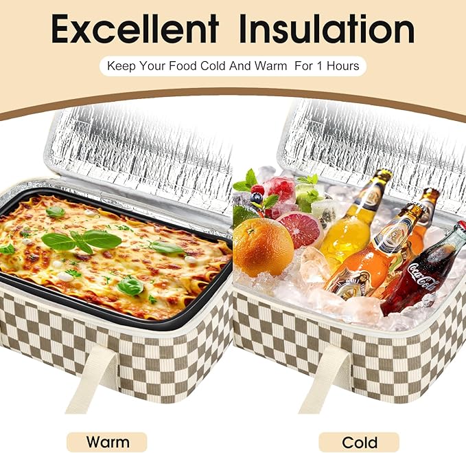 Corduroy Casserole Carrier, Insulated Lasagna Lugger