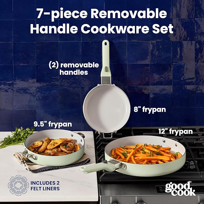 GoodCook Ceramic Cookware Set 7-Piece