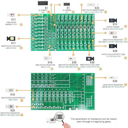 Soldering Practice Kit DIY Two-sided SMT 3-row White Red LED SMD Circuit Kit Learn Soldering Kit For Beginners