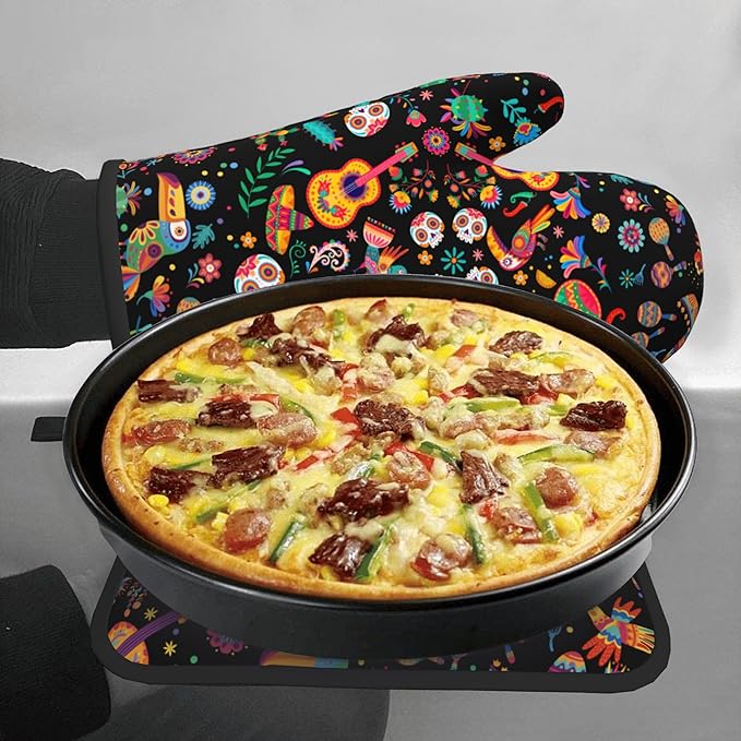 Mexican Oven Mitt Potholders Sets
