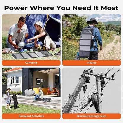 [Upgraded] BigBlue 3 USB Ports 28W Solar Charger(5V/4.8A Max), Portable Foldable Solar Panel for Camping, IP44 Waterproof, Compatible with iPhone 11/XS/XS Max/XR/X/8/7, iPad, Samsung Galaxy LG etc.