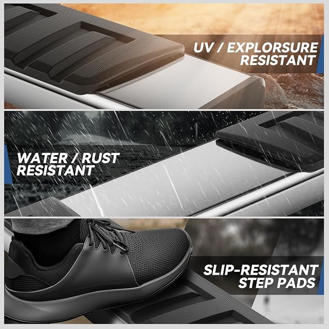 Auto Dynasty 6.75 Inches Running Boards Compatible with 2007-2019 Silverado Sierra 1500 2500HD 3500HD Regular Cab, Stainless Steel Chrome Polished Side Steps Nerf Bars
