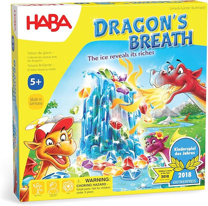HABA Dragon's Breath Board Game - Award- Winning Board Games for Family Night and Exciting Tabletop Adventures for Dragon Fans Ages 5 and Up