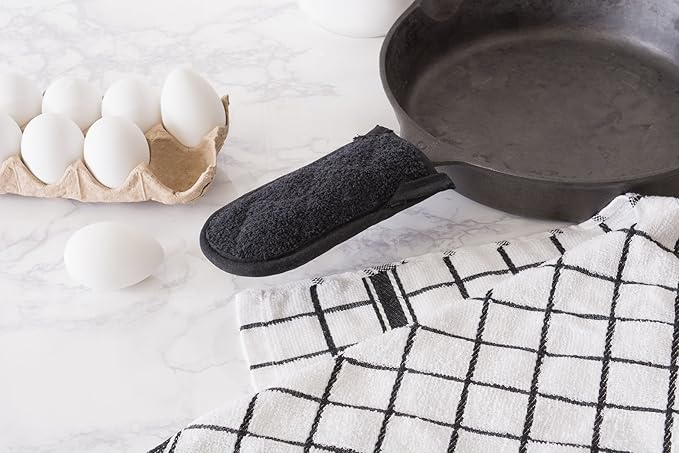 DII Basic Terry Collection Quilted 100% Cotton, Pan Handle, 3 Piece