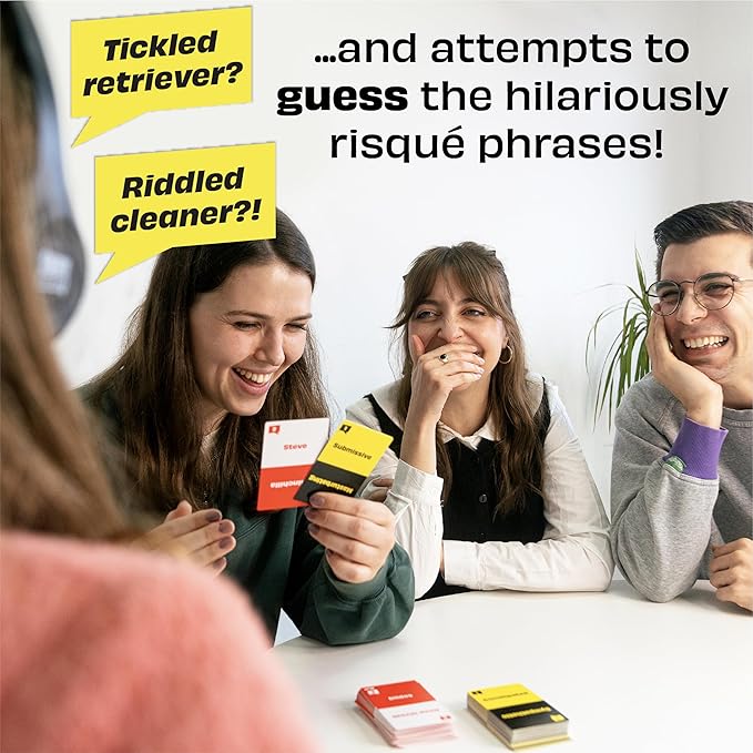 Sorry What Game - Uncensored Lip Reading Party Games for Adults - Based On The Headphone Challenge TikTok Trend - 2+ Players 40,000 Funny Phrase Combos - Card Games for Adults & Friends (Ages 17+)