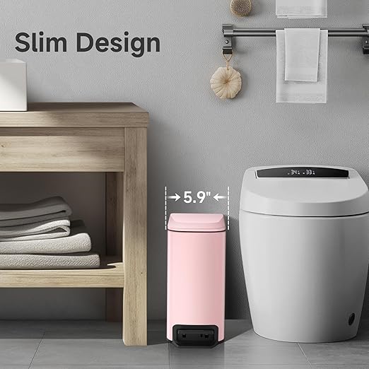 TIPGO Slim Bathroom Trash Can