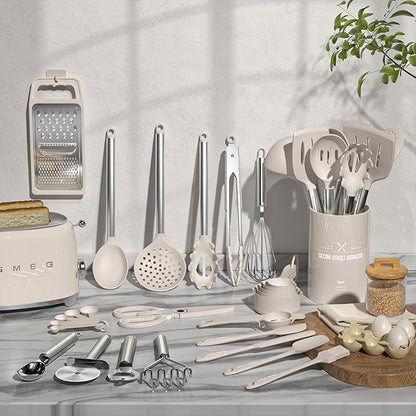 Kitchen Utensils Set-Umite Chef 34 Pcs Silicone Cooking Utensils Set